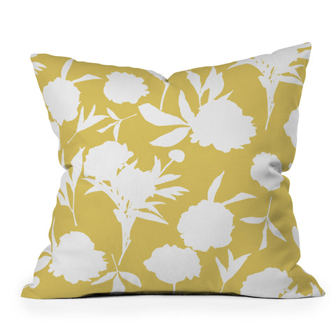 Lisa Argyropoulos Peony Silhouettes Harvest Outdoor Throw Pillow