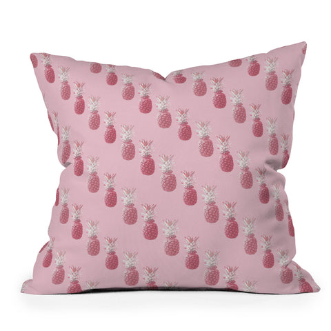 Lisa Argyropoulos Pineapple Blush Rose Outdoor Throw Pillow