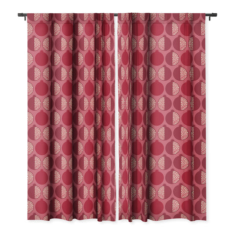 Lisa Argyropoulos Pomegranate Line Up Reds Blackout Window Curtain