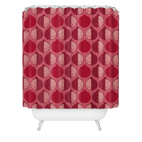 Lisa Argyropoulos Pomegranate Line Up Reds Shower Curtain
