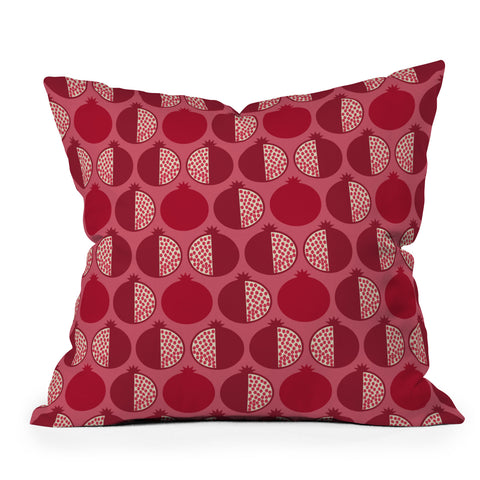 Lisa Argyropoulos Pomegranate Line Up Reds Throw Pillow