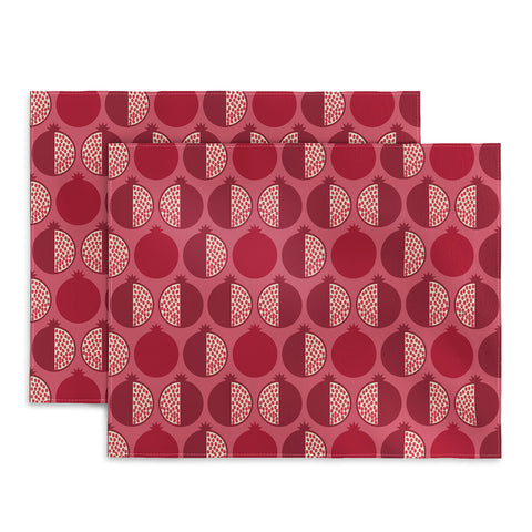 Lisa Argyropoulos Pomegranate Line Up Reds Placemat