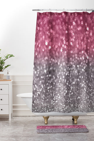 Lisa Argyropoulos Rose And Gray Shower Curtain And Mat
