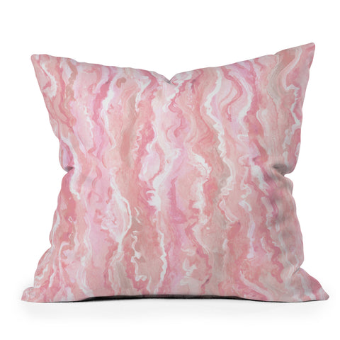 Lisa Argyropoulos Soft Blush Melt Outdoor Throw Pillow