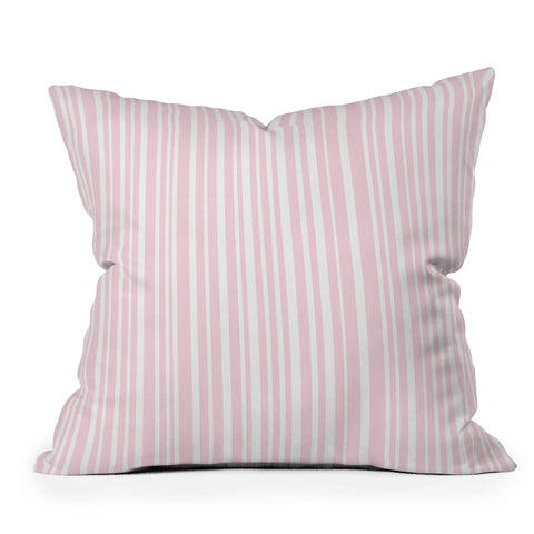 Lisa Argyropoulos Soft Blush Stripes Outdoor Throw Pillow