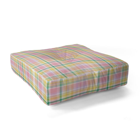 Lisa Argyropoulos Spring Days Plaid Floor Pillow Square