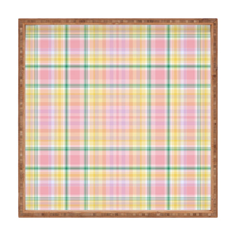 Lisa Argyropoulos Spring Days Plaid Square Tray