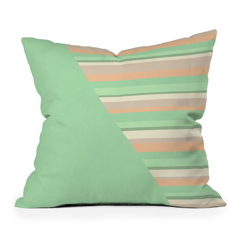 Lisa Argyropoulos Striped Desert Sage Outdoor Throw Pillow