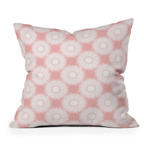 Lisa Argyropoulos Sunflowers and Blush Outdoor Throw Pillow