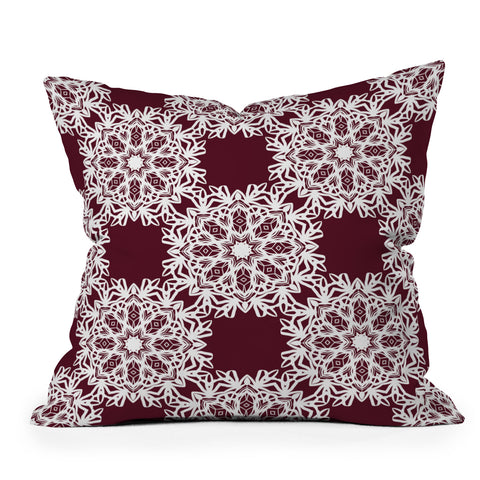 Lisa Argyropoulos Winter Berry Holiday Outdoor Throw Pillow