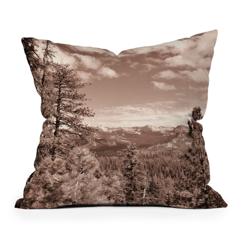 Lisa Argyropoulos Yosemite View Warm Sepia Outdoor Throw Pillow