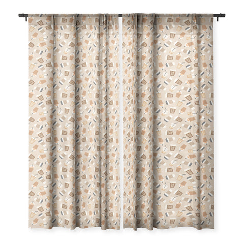 Little Arrow Design Co all the coffee beige Sheer Non Repeat