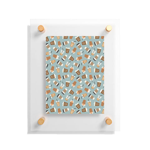 Little Arrow Design Co all the coffees dusty blue Floating Acrylic Print