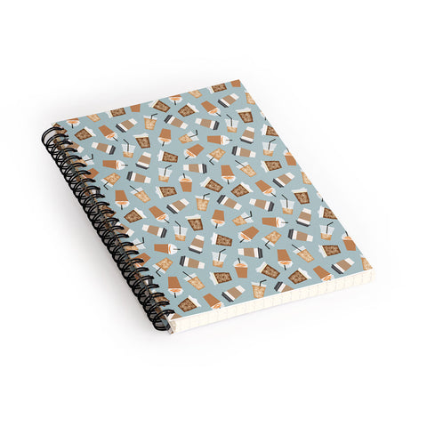 Little Arrow Design Co all the coffees dusty blue Spiral Notebook