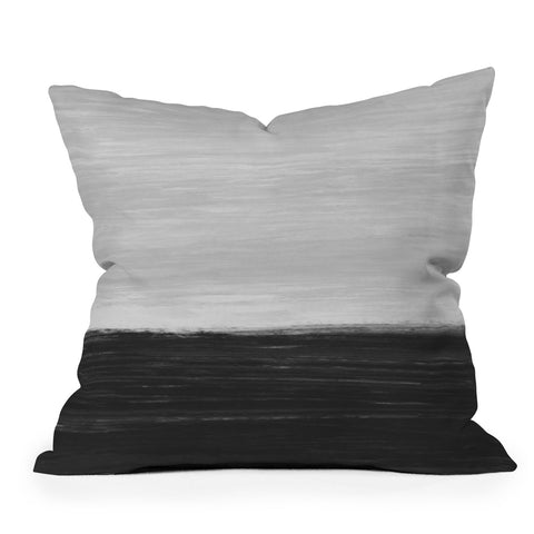 Little Arrow Design Co Anahita in grey Outdoor Throw Pillow