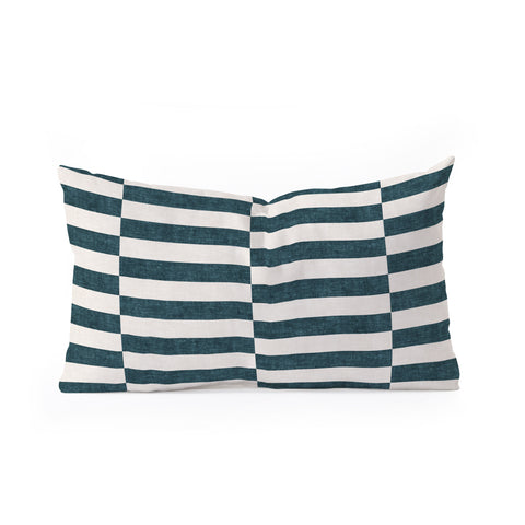 Little Arrow Design Co aria blue rectangle tiles Oblong Throw Pillow