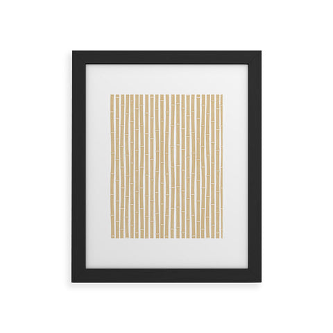Little Arrow Design Co bamboo tiki gold Framed Art Print