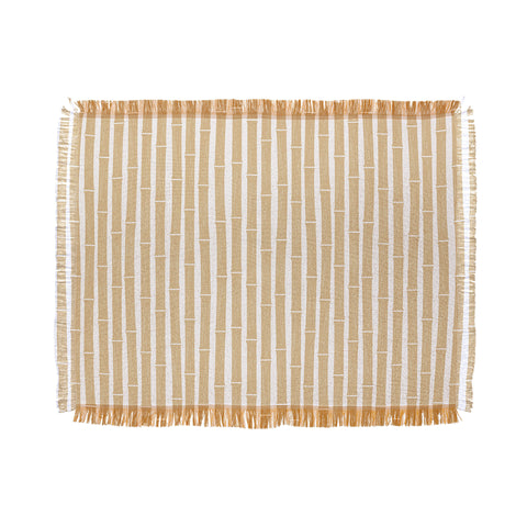 Little Arrow Design Co bamboo tiki gold Throw Blanket