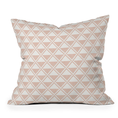 Little Arrow Design Co bodhi geo diamonds pink Outdoor Throw Pillow