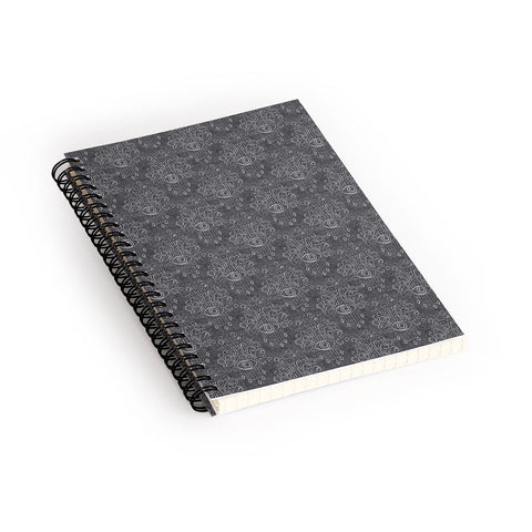 Little Arrow Design Co bohemian eyes on gray Spiral Notebook