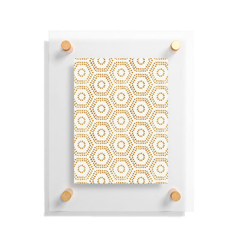 Little Arrow Design Co boho hexagons cream Floating Acrylic Print