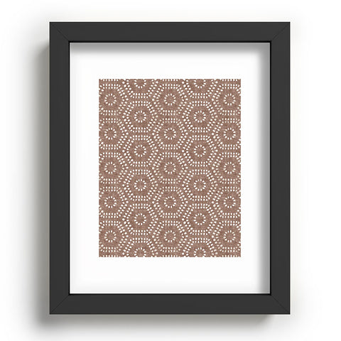 Little Arrow Design Co boho hexagons taupe Recessed Framing Rectangle