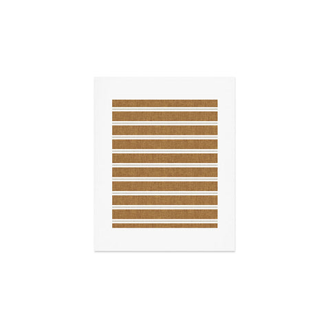 Little Arrow Design Co Cadence stripes rust beige Art Print