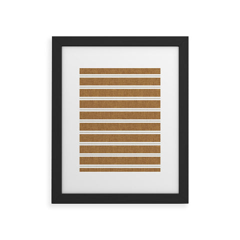 Little Arrow Design Co Cadence stripes rust beige Framed Art Print
