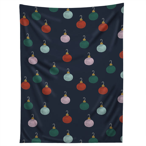 Little Arrow Design Co christmas ornaments on navy Tapestry