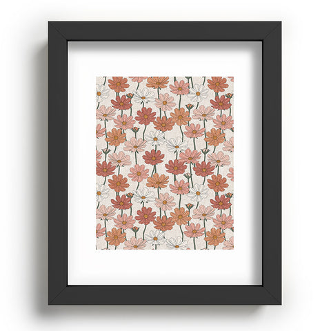 Little Arrow Design Co cosmos floral warm Recessed Framing Rectangle