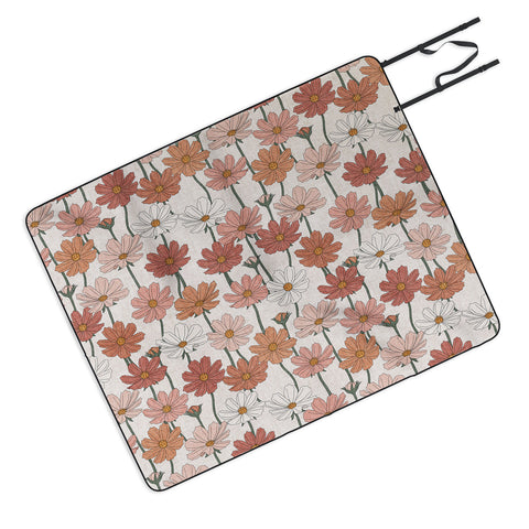 Little Arrow Design Co cosmos floral warm Picnic Blanket