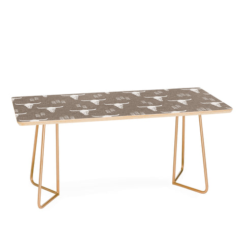 Little Arrow Design Co cow skulls on taupe Coffee Table