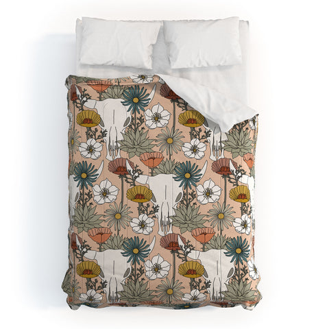 Little Arrow Design Co desert bloom peach Comforter