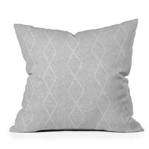 Little Arrow Design Co geo boho diamonds gray Outdoor Throw Pillow