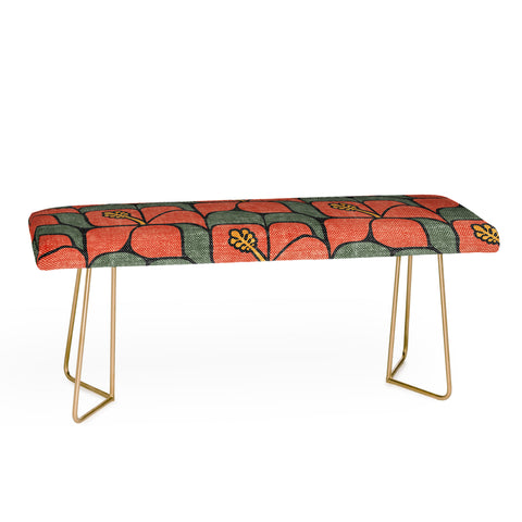 Little Arrow Design Co geometric hibiscus orange Bench