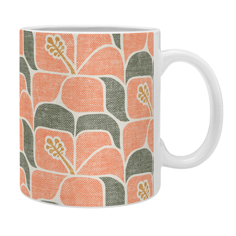 Little Arrow Design Co geometric hibiscus peach Coffee Mug