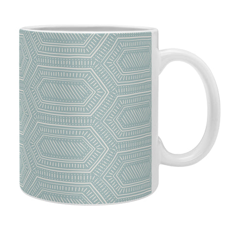 Little Arrow Design Co hexagon boho tile dusty blue Coffee Mug