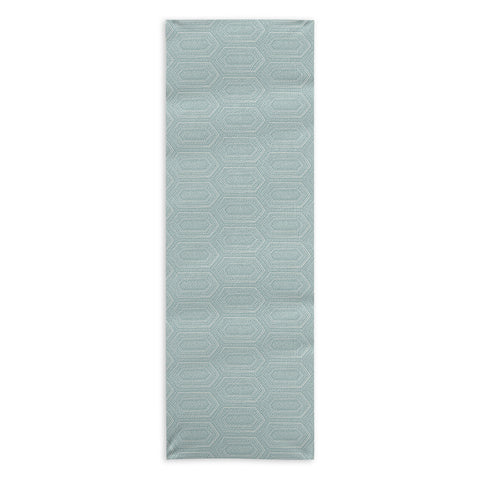 Little Arrow Design Co hexagon boho tile dusty blue Yoga Towel