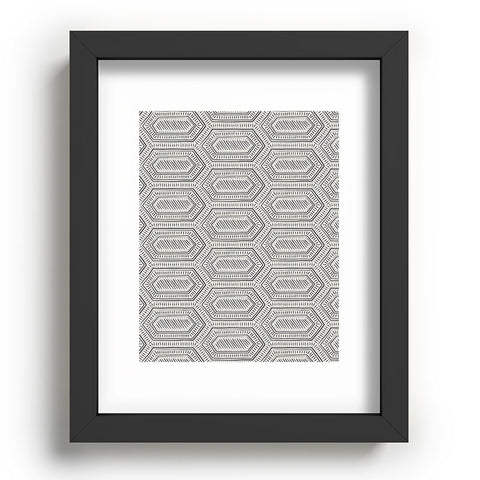 Little Arrow Design Co hexagon boho tile in charcoal Recessed Framing Rectangle
