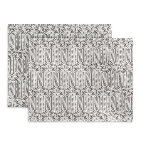 Little Arrow Design Co hexagon boho tile in charcoal Placemat