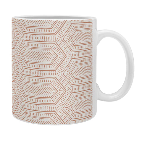Little Arrow Design Co hexagon boho tile terracotta Coffee Mug