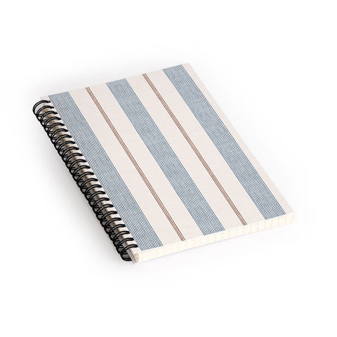 Little Arrow Design Co ivy stripes cream and blue Spiral Notebook