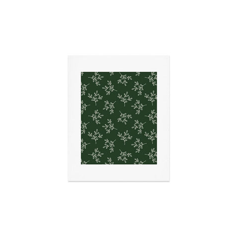 Little Arrow Design Co mistletoe dark green Art Print
