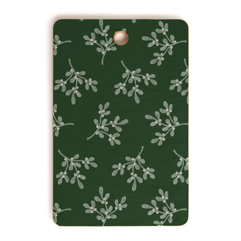 Little Arrow Design Co mistletoe dark green Cutting Board Rectangle