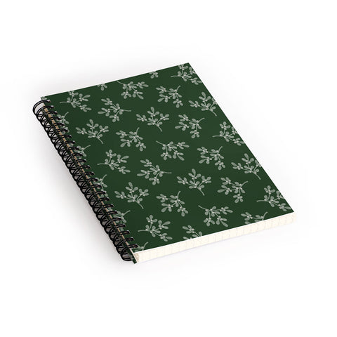 Little Arrow Design Co mistletoe dark green Spiral Notebook