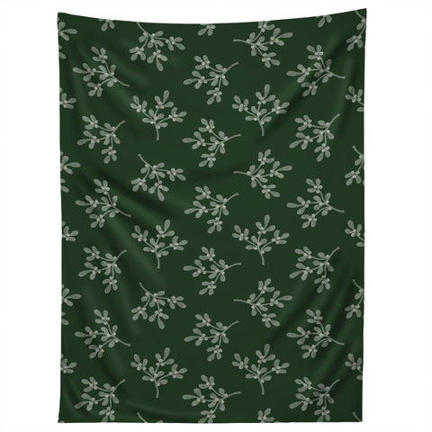 Little Arrow Design Co mistletoe dark green Tapestry