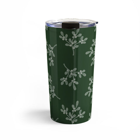 Little Arrow Design Co mistletoe dark green Travel Mug
