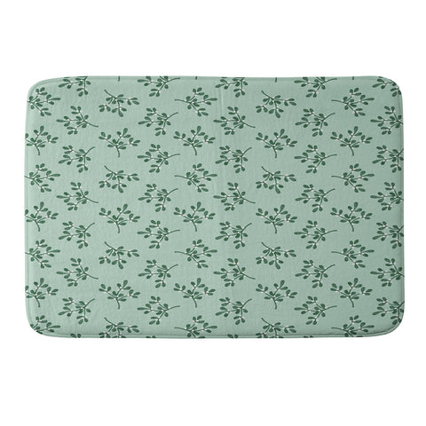 Little Arrow Design Co mistletoe mint Memory Foam Bath Mat