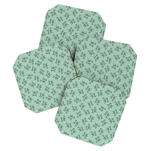 Little Arrow Design Co mistletoe mint Coaster Set