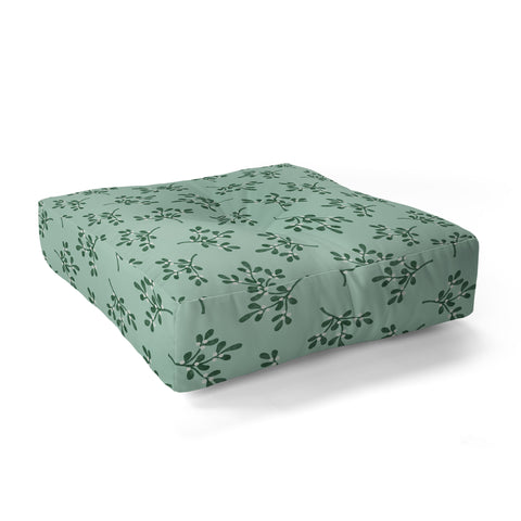Little Arrow Design Co mistletoe mint Floor Pillow Square
